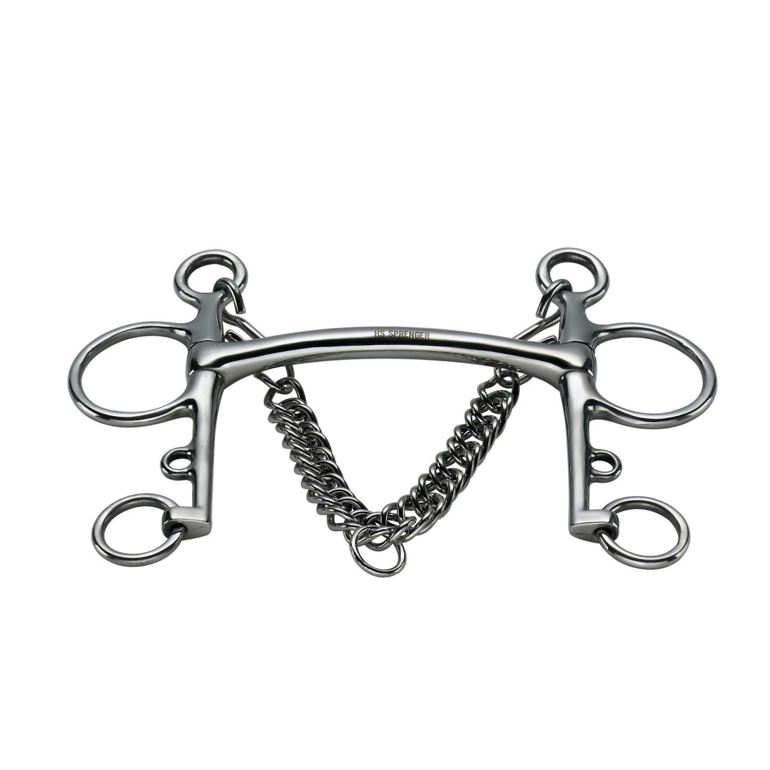 Sprenger Pelham, Stangengebiss, Gebogen, Edelstahl